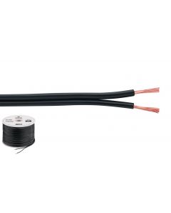 Câble haut-parleur&#44; 2 x 0&#44;75 mm2&#44; 100 m&#44; noir&#44; qualité économique