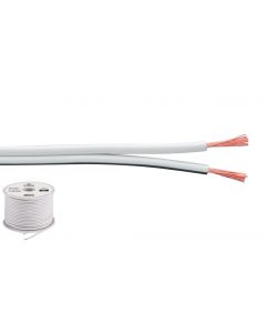 Câble haut-parleur&#44; 2 x 0&#44;75 mm2&#44; 100 m&#44; blanc&#44; qualité économique