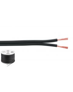 Câble haut-parleur&#44; 2 x 0&#44;75 mm2&#44; 100 m&#44; noir&#44; qualité standard