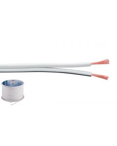 Câble haut-parleur&#44; 2 x 0&#44;75 mm2&#44; 100 m&#44; blanc&#44; qualité standard