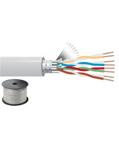 Câble réseau Ethernet RJ45&#44; Cat-6&#44; 100 m&#44; blindage multiple&#44; S/FTP
