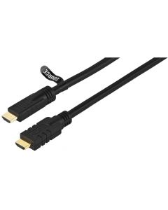Cordon HDMI High Speed&#44; 25 m&#44; noir&#44; avec répéteur