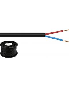 Câble haut-parleur&#44; 2 x 2&#44;5 mm2&#44; 100 m&#44; Top qualité&#44; noir