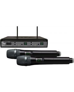 Micro sans fil UHF&#44; PLL&#44; set&#44; récepteur + 2 micros main&#44; 518-542 MHz - JTS