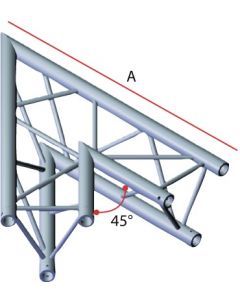 Structure aluminium triangulée&#44; 2 departs&#44; 45°