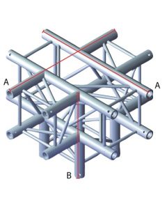 Angle 5 départs 90° pour structure carrée