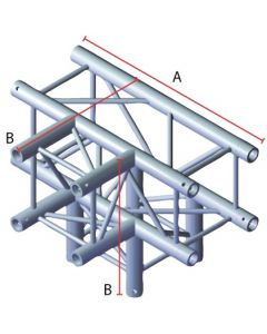 Angle 4 départs 90° pour structure carrée