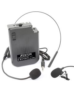 Emetteur sans fil VHF de poche&#44; 201&#44;4 MHz&#44; avec micro serre tête et micro cravate