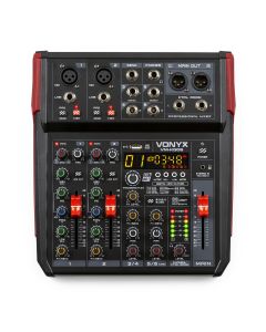 Table de mixage 6 canaux&#44; BT/DSP/USB avec multi-effets - VM-KG06