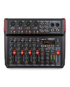 Table de mixage 8 canaux&#44; BT/DSP/USB avec multi-effets - VM-KG08