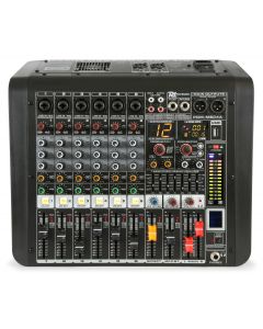 Table de mixage amplifiée 2 x 200 W&#44; 6 canaux&#44; multi-effets&#44; BT - PDM-M604A