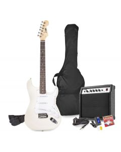 Pack guitare électrique&#44; modèle Stratocaster blanche&#44; amplificateur 40 W&#44; avec accordeur sangle housse cordon médiators