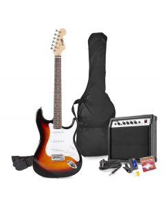 Pack guitare électrique&#44; modèle Stratocaster sunburst&#44; amplificateur 40 W&#44; avec accordeur sangle housse cordon médiators