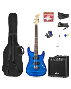 GigKit Pack guitare électrique Rock&#44; effet matelassé&#44; bleu foncé