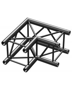 Structure aluminium carrée&#44; angle 2 départs&#44; 90°&#44; noir - P30-C21