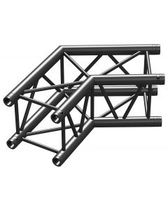 Structure aluminium carrée&#44; angle 2 départs&#44; 120°&#44; noir - P30-C22
