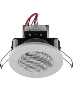 Haut-parleur Public adress, encastré, 100 V, 6 W, blanc