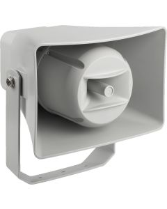 Haut-parleur Public adress, chambre de compression, 100 V, 30 W, 2 voies, IP66, (pavillon musique)