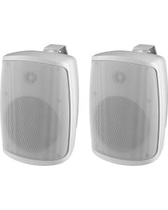 Enceinte Public adress, 100 V / 8 Ω, 60 W, intérieur et extérieur, IP65, (paire), blanches