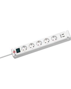 Multiprise de table, 5 prises, interrupteur, USB