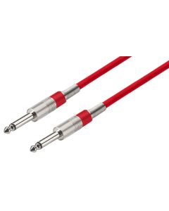 Cordon audio 2 x jack 6,35 mâle mono, 1 m, rouge