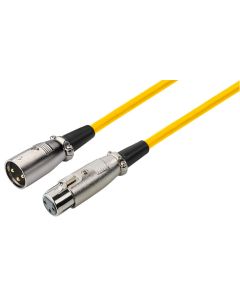 Cordon audio XLR mâle / XLR femelle, 1 m, jaune