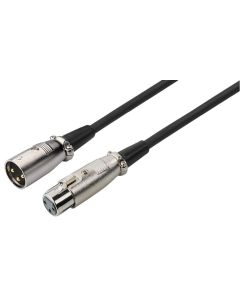Cordon audio XLR mâle / XLR femelle, 15 m, noir