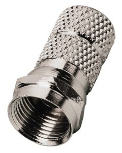 Fiche F mâle à visser, ø int. 5,5 mm pour câble ø 5,9 mm