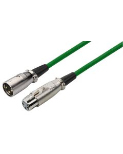 Cordon audio XLR mâle / XLR femelle, 2 m, vert