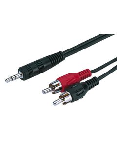 Cordon audio jack 3,5 mâle stéréo / 2 x RCA mâle, 1,2 m