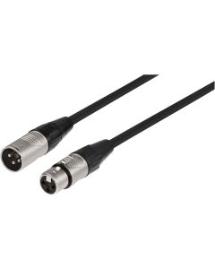 Cordon audio XLR mâle / XLR femelle, 15 m, noir - REAN