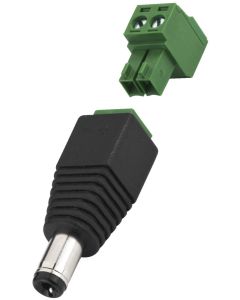 Fiche alimentation, basse tension, 5,5 / 2,1 mm