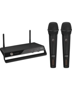 Micro sans fil UHF, PLL, set, 16 canaux, 2 micros main, 2,4 GHz