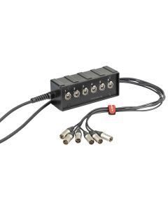 Boîtier audio multipaire, 6 x XLR 3 broches, câble 10 m, connecteurs mâles NEUTRIK