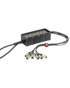 Boîtier audio câblé, 6 embases XLR 3P, câble multipaire 10 m, 6 XLR 3P mâles
