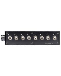 Boîtier audio câblé, 8 x XLR 3P NEUTRIK, connecteur multipoints 25 P