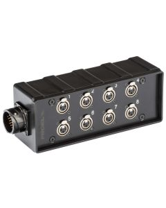 Boîtier audio en plastique antichoc, 8 embases XLR 3 broches NEUTRIK, connecteur multipin 25 P
