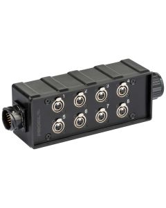 Boîtier audio câblé, 8 x XLR 3P NEUTRIK, multipin 25 P, liaison 25 P