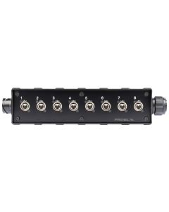 Boîtier audio câblé, 8 x XLR 3 points NEUTRIK, connecteurs multipoints 25 P