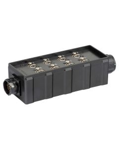 Boîtier audio en plastique antichoc, câblé, 8 embases XLR 3P, connecteurs multipoints 25 P