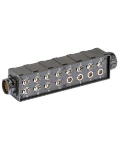 Boîtier audio en plastique antichoc, 12 x XLR 3P, 4 x XLR 3P, connecteur multipoints 54 P