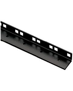 Rail de rack en acier, 2 m, perforation au standard international, revêtement poudre noir
