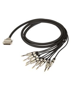 Câble multipaire studio analogique, SUB-D 25 broches, jack stéréo Ø 6,3 mm, 5 m