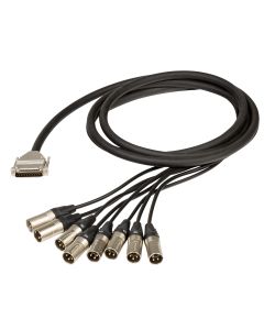 Câble multipaire analogique, 5 m, SUB-D 25 broches, XLR mâle, brochage TASCAM