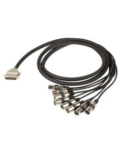 Faisceau de studio analogique, SUB-D 25 broches vers XLR mâle, 3 m, câblage TASCAM