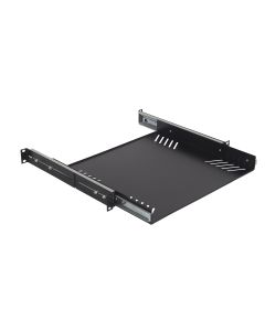 Étagère coulissante pour rack 19", 1 U, profondeur utile 379 mm, acier, noire