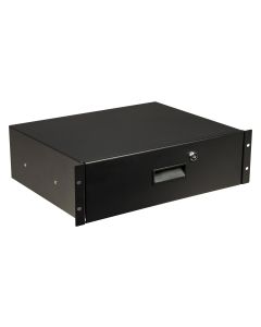Tiroir rack 19", 3U, verrouillable, acier, coulisses télescopiques