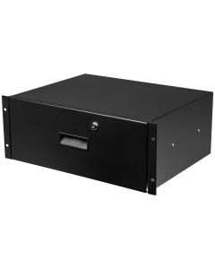 Tiroir rack 19", 4 U, verrouillable, en acier, glissières télescopiques zinguées