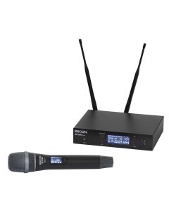 Système de microphone sans fil UHF, bande B 606 - 614 MHz, True Diversity, micro main dynamique