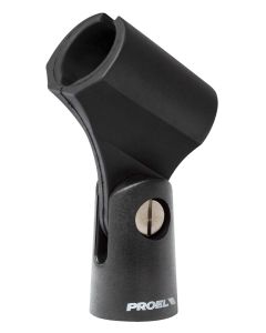 Support de microphone en caoutchouc, Ø 22 - 26 mm, double filetage 3/8" et 5/8", noir